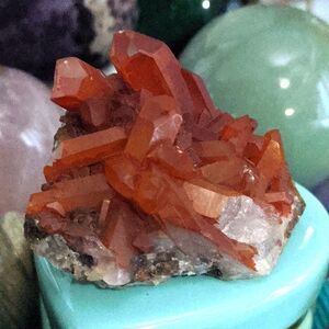 "Blood Orange" tangerine quartz SUPER RARE RED COLOR!